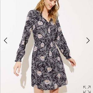 Vine Smocked Trim Dress